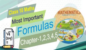 Maths Formulas class 10th